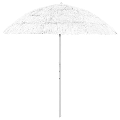 vidaXL Hawaii Beach Parasol | White | Polyester | Large | Tiltable