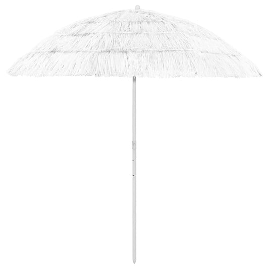 vidaXL Hawaii Beach Parasol | White | Polyester | Large | Tiltable