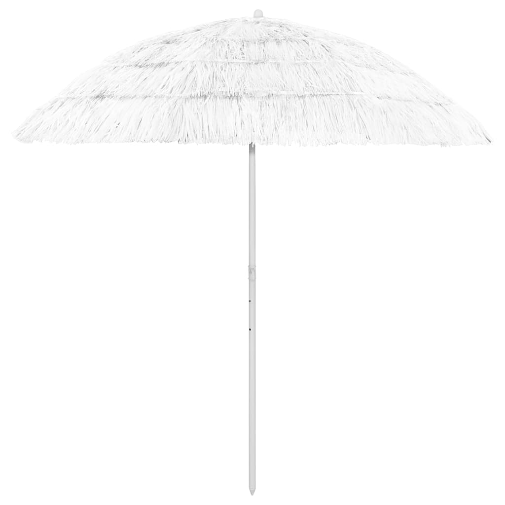 vidaXL Hawaii Beach Parasol White 240 cm