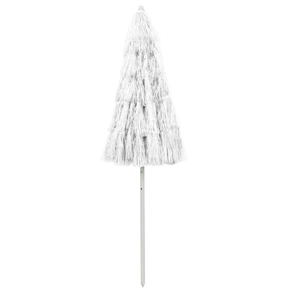 vidaXL Hawaii Beach Parasol | White | Polyester | Large | Tiltable