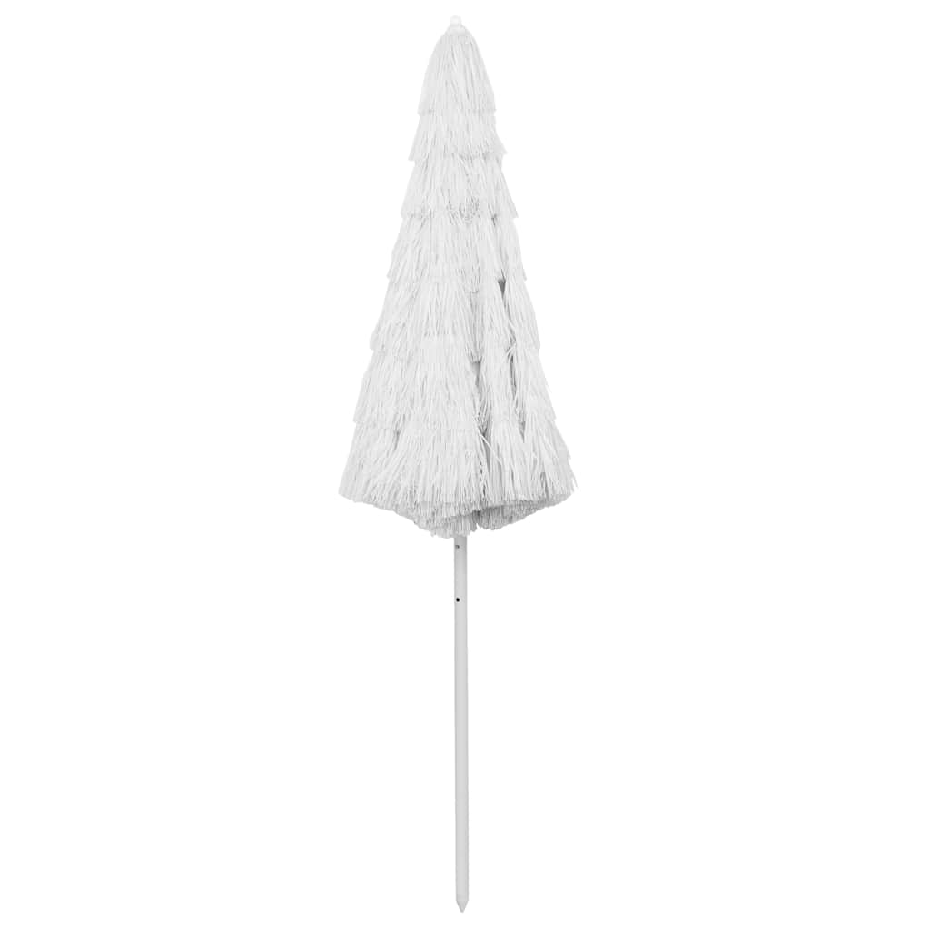 vidaXL Hawaii Beach Parasol White 300 cm