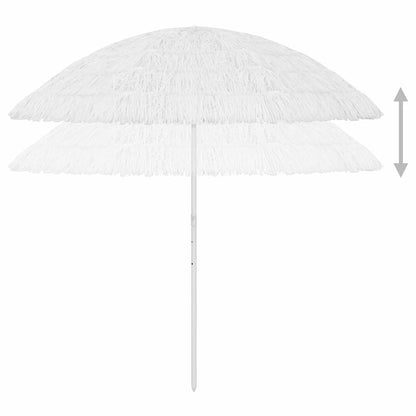 vidaXL Hawaii Beach Parasol White 300 cm