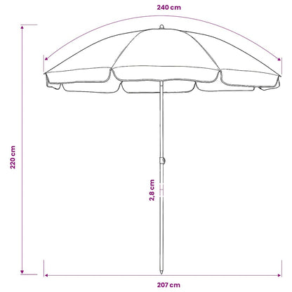 vidaXL Beach Parasol