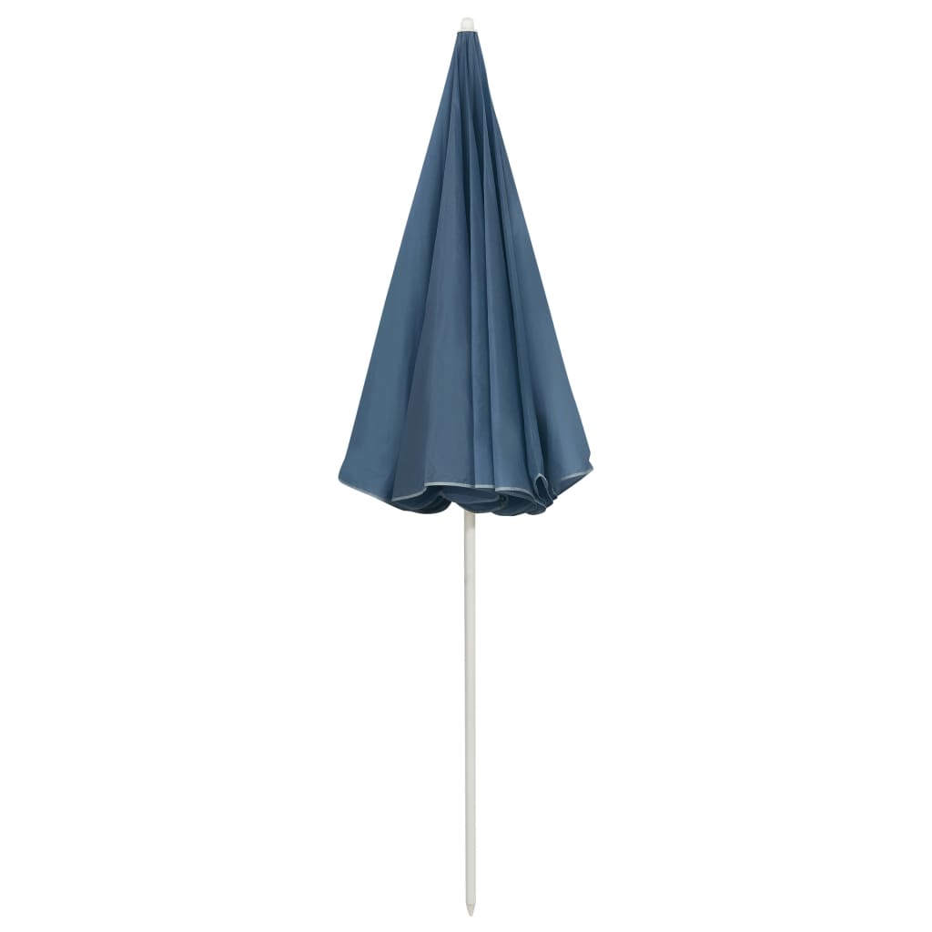 vidaXL Beach Parasol | Blue | Polyester | Medium | Tiltable | Beach Parasol