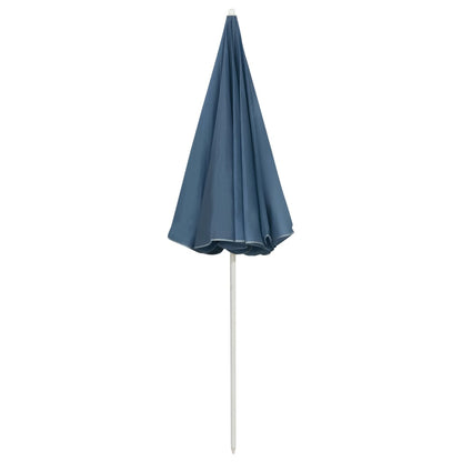 vidaXL Beach Parasol | Blue | Polyester | Medium | Tiltable | Beach Parasol