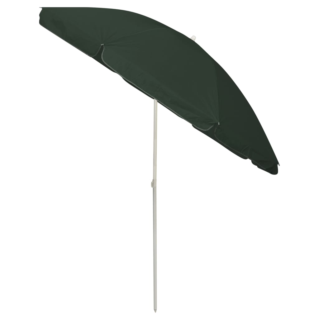 vidaXL Beach Parasol Green 240 cm
