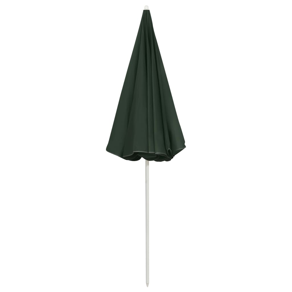 vidaXL Beach Parasol Green 240 cm