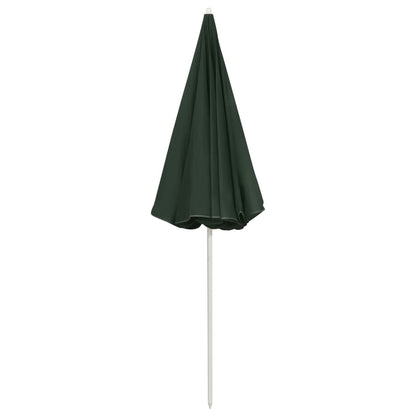 vidaXL Beach Parasol Green 240 cm