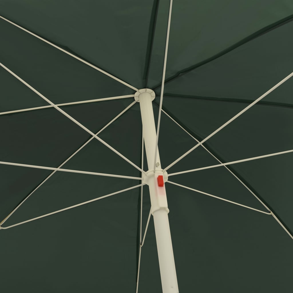 vidaXL Beach Parasol Green 240 cm