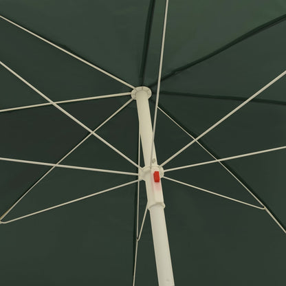 vidaXL Beach Parasol Green 240 cm