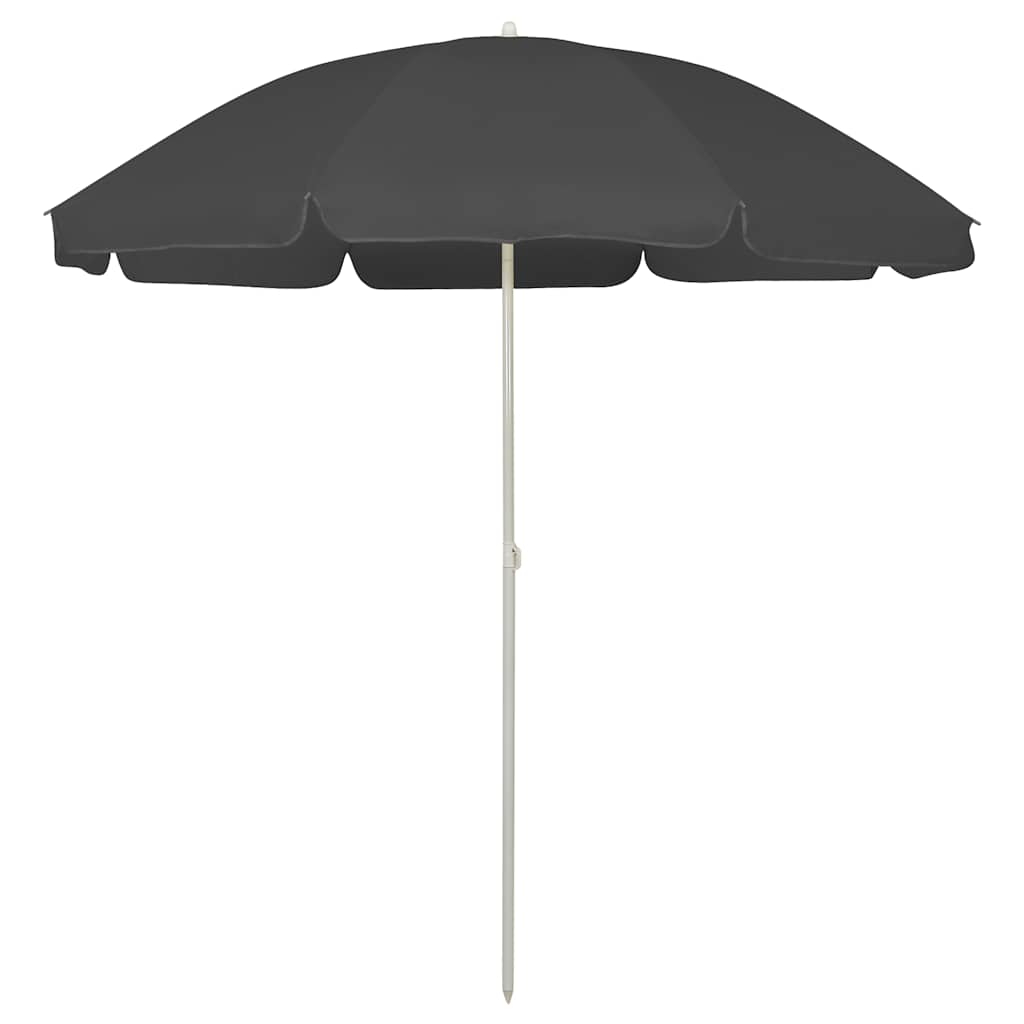 vidaXL Beach Parasol Anthracite 240 cm