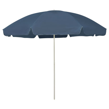 vidaXL Beach Parasol | Blue | Polyester | Large | UV-resistant materials