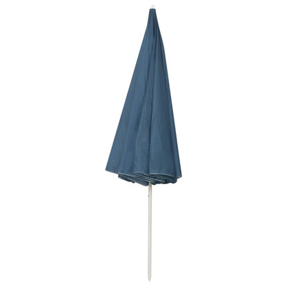 vidaXL Beach Parasol | Blue | Polyester | Large | UV-resistant materials