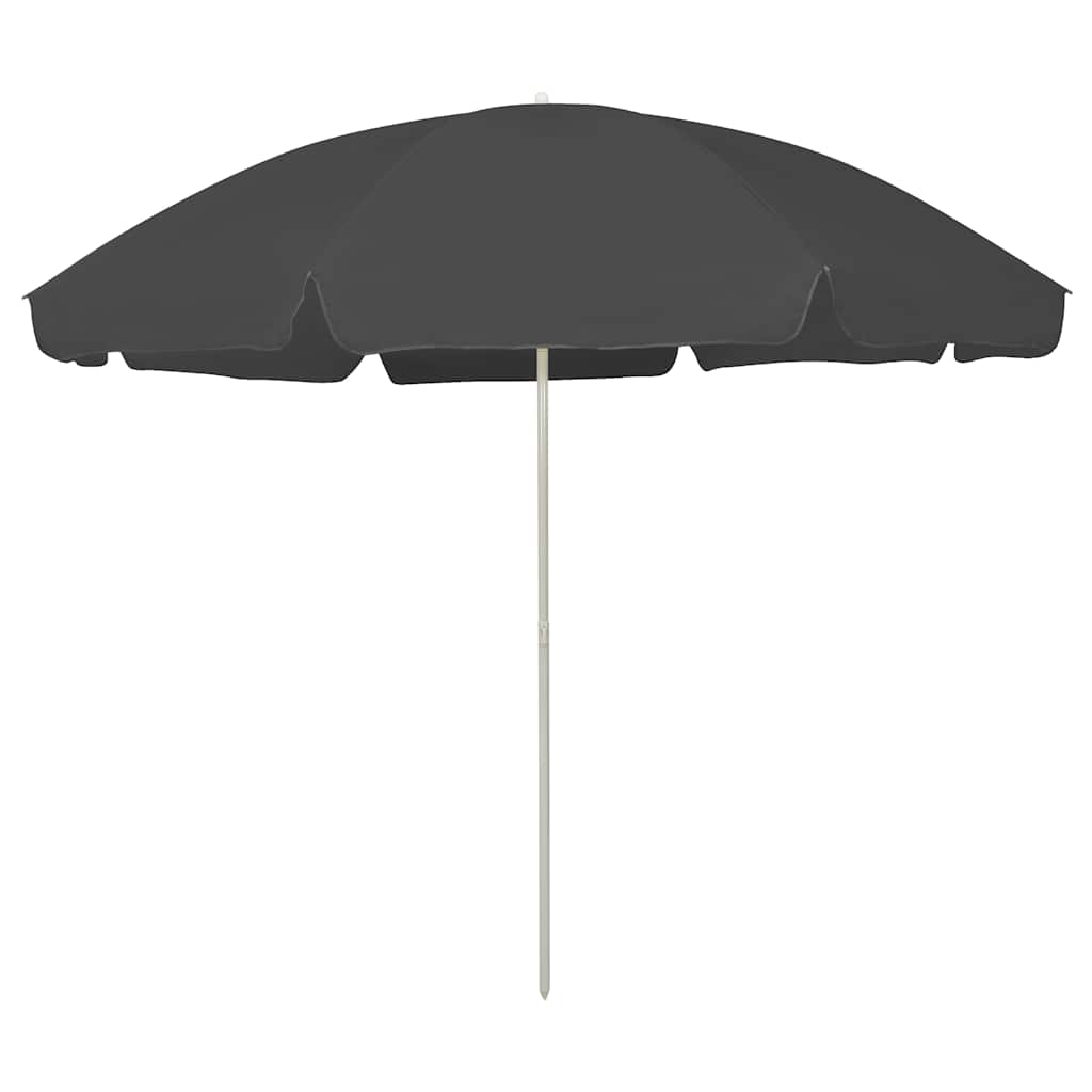 314710 vidaXL Beach Parasol Anthracite 300 cm