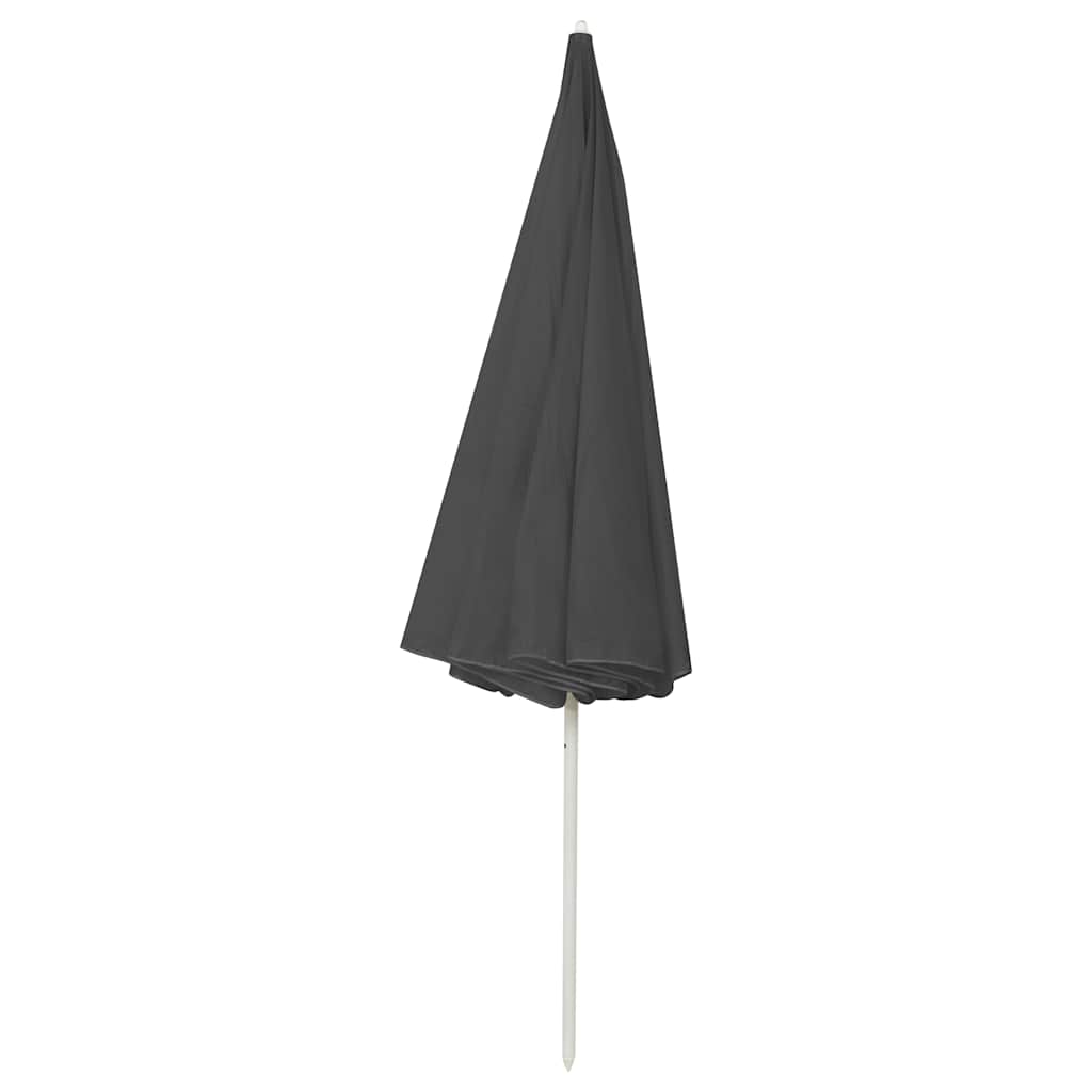 vidaXL Beach Parasol | Anthracite | Polyester | Large | Tiltable | Beach Parasol