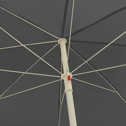 vidaXL Beach Parasol | Anthracite | Polyester | Large | Tiltable | Beach Parasol