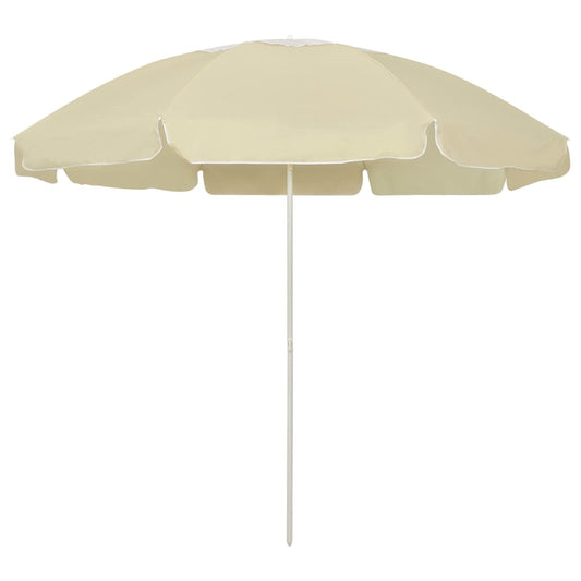 vidaXL Beach Parasol Sand Yellow 240 cm