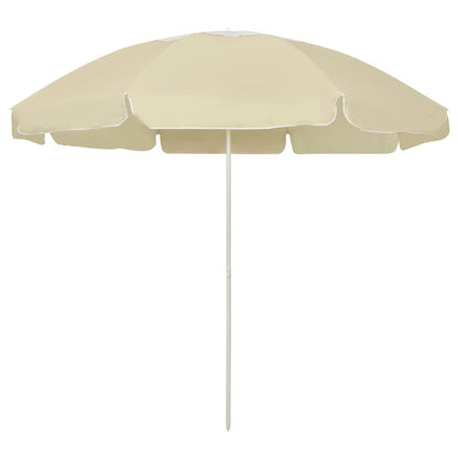 vidaXL Beach Parasol Sand Yellow 240 cm