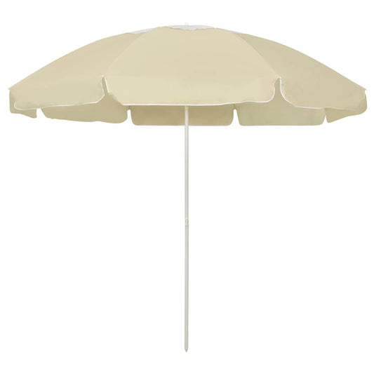 vidaXL Beach Parasol Sand Yellow 240 cm