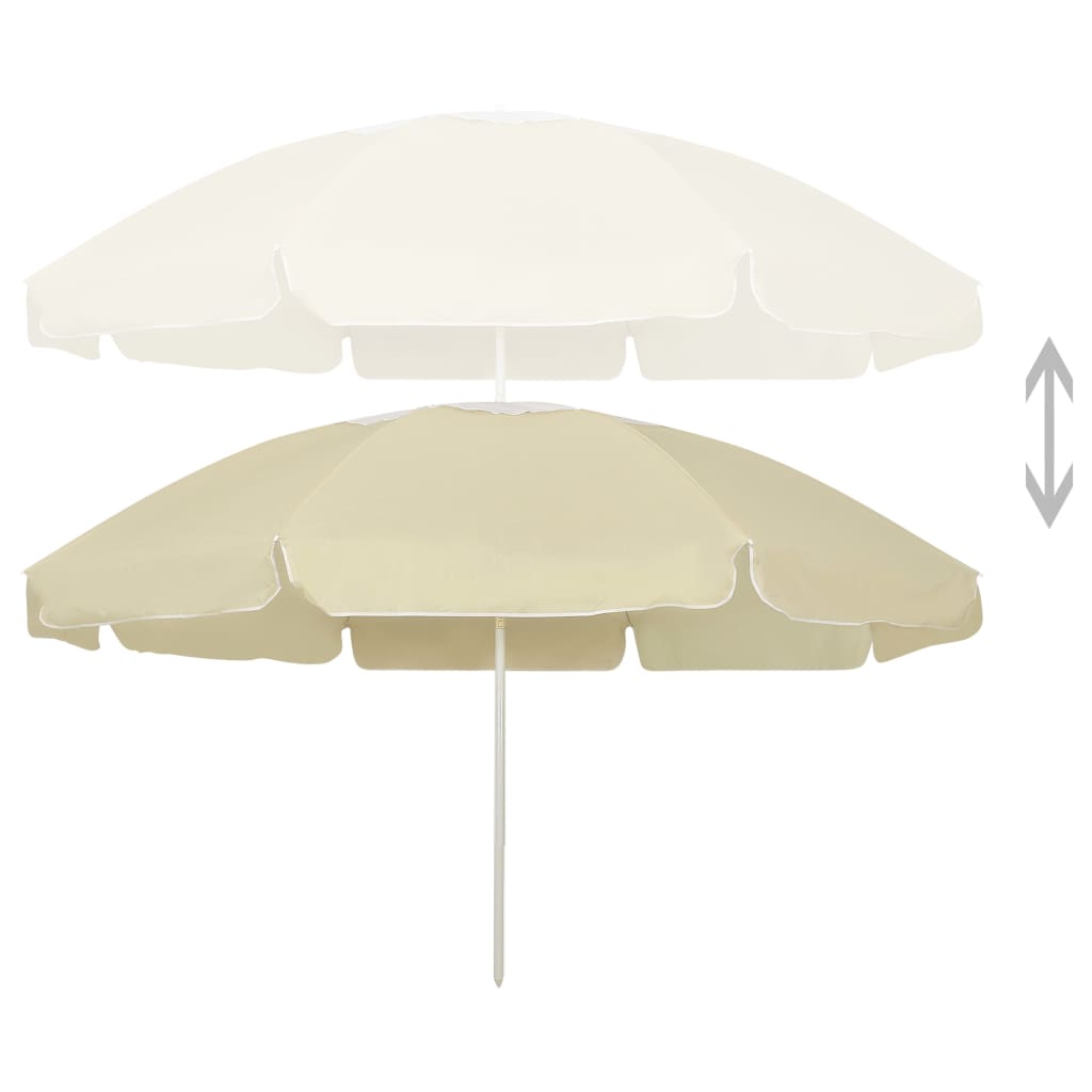 vidaXL Beach Parasol Sand Yellow 240 cm