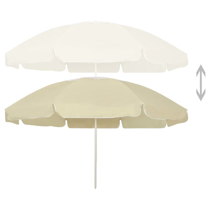 vidaXL Beach Parasol Sand Yellow 240 cm