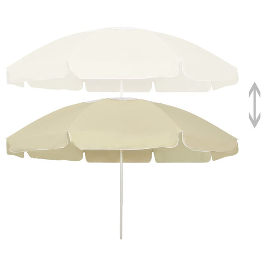 vidaXL Beach Parasol Sand Yellow 240 cm