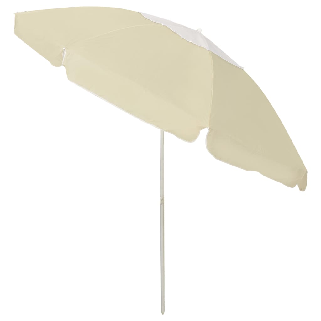 vidaXL Beach Parasol Sand Yellow 240 cm