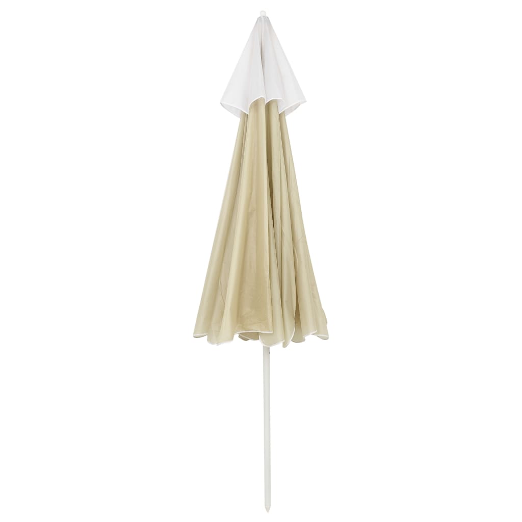 vidaXL Beach Parasol Sand Yellow 240 cm