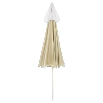 vidaXL Beach Parasol Sand Yellow 240 cm