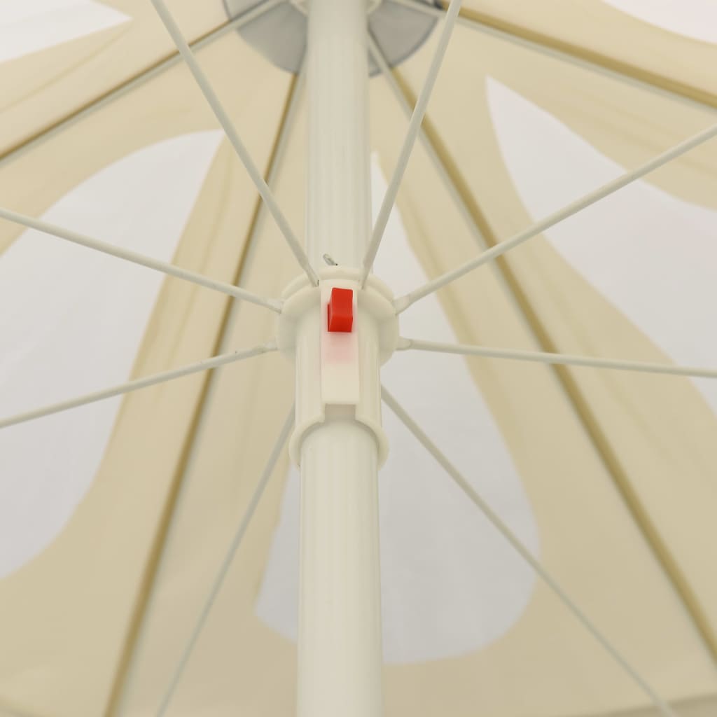 vidaXL Beach Parasol Sand Yellow 240 cm