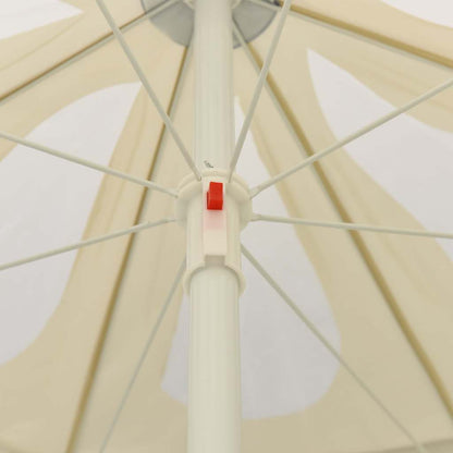 vidaXL Beach Parasol Sand Yellow 240 cm