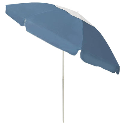 vidaXL Beach Parasol | Blue | Polyester | 240 cm diameter | Tiltable