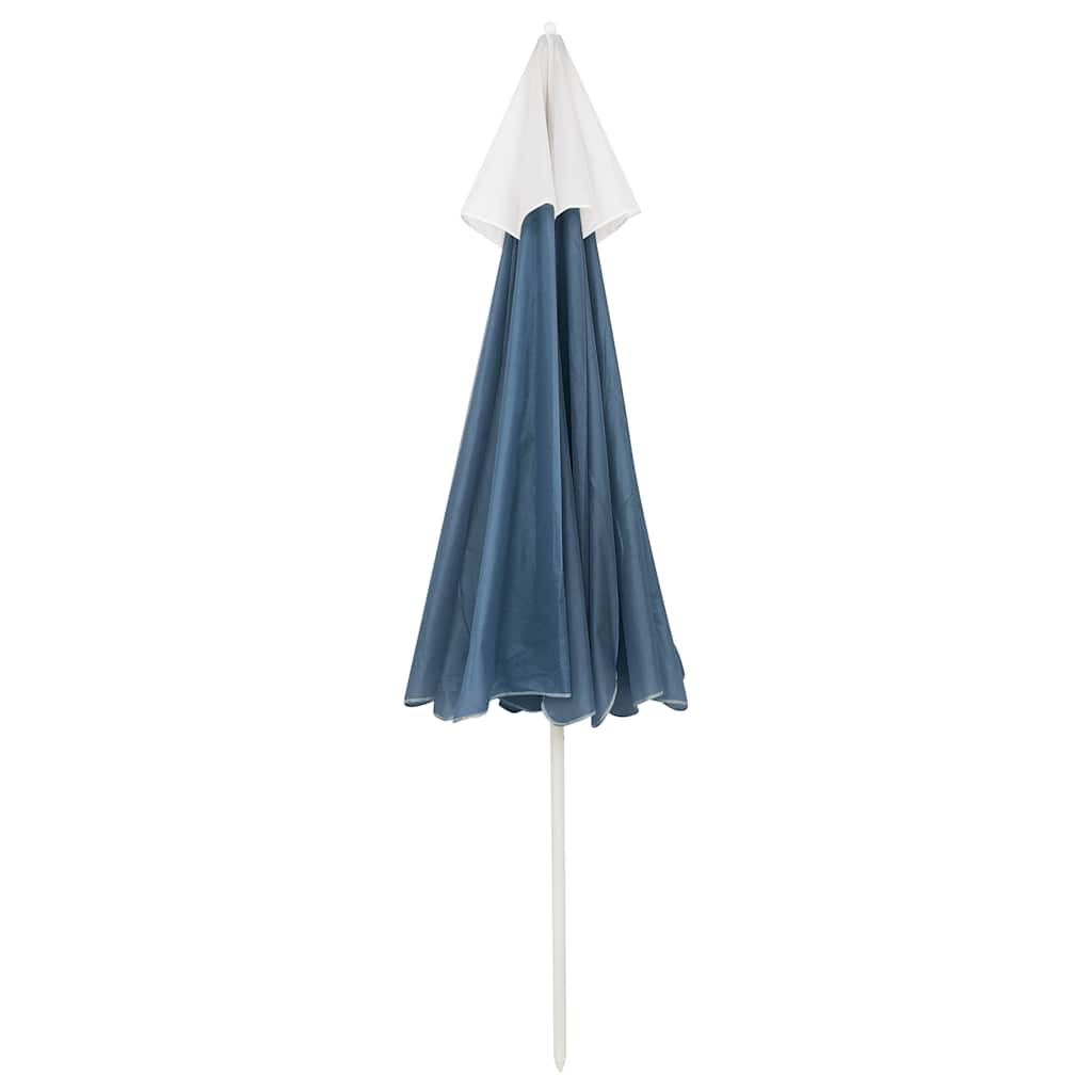 vidaXL Beach Parasol | Blue | Polyester | 240 cm diameter | Tiltable