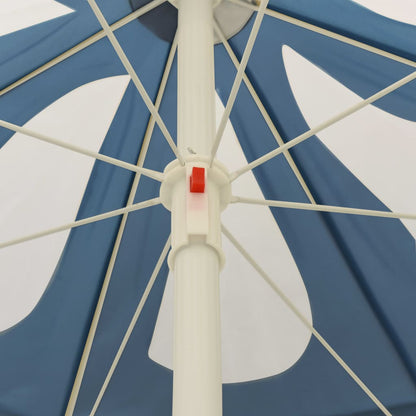 vidaXL Beach Parasol | Blue | Polyester | 240 cm diameter | Tiltable