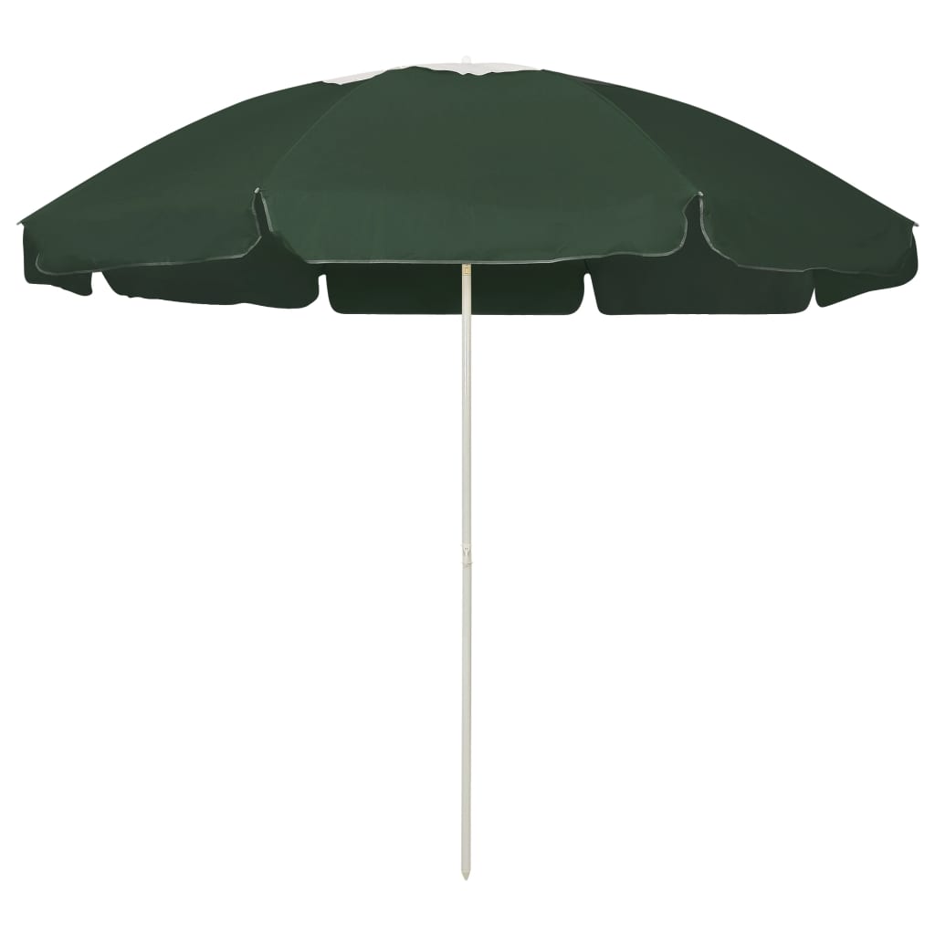 vidaXL Beach Parasol Green 240 cm