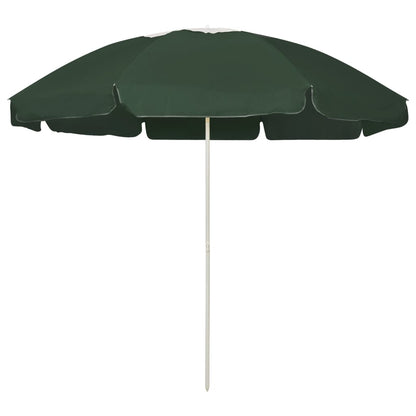 vidaXL Beach Parasol Green 240 cm