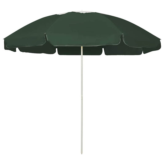 vidaXL Beach Parasol Green 240 cm