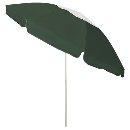 vidaXL Beach Parasol Green 240 cm