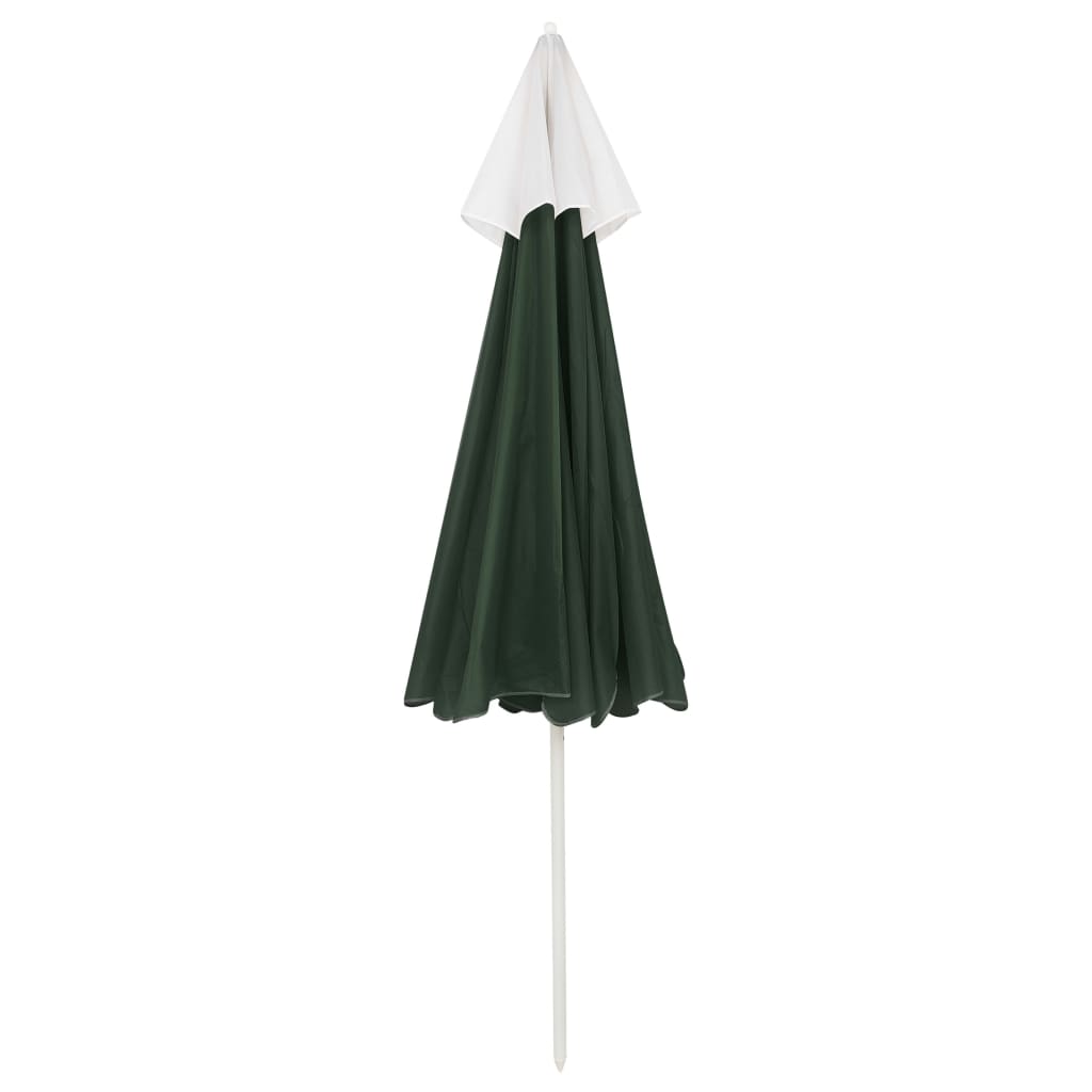 vidaXL Beach Parasol Green 240 cm