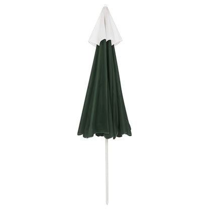 vidaXL Beach Parasol Green 240 cm
