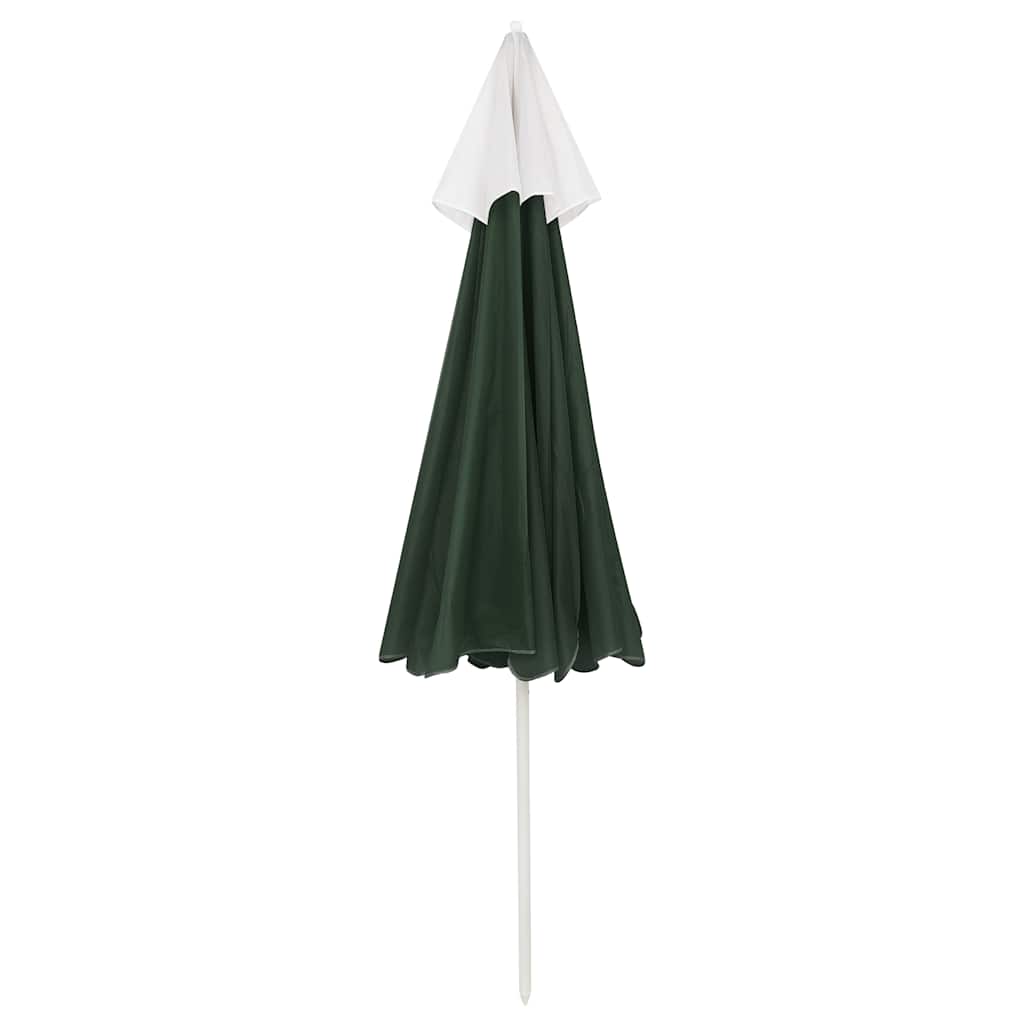 vidaXL Beach Parasol Green 240 cm