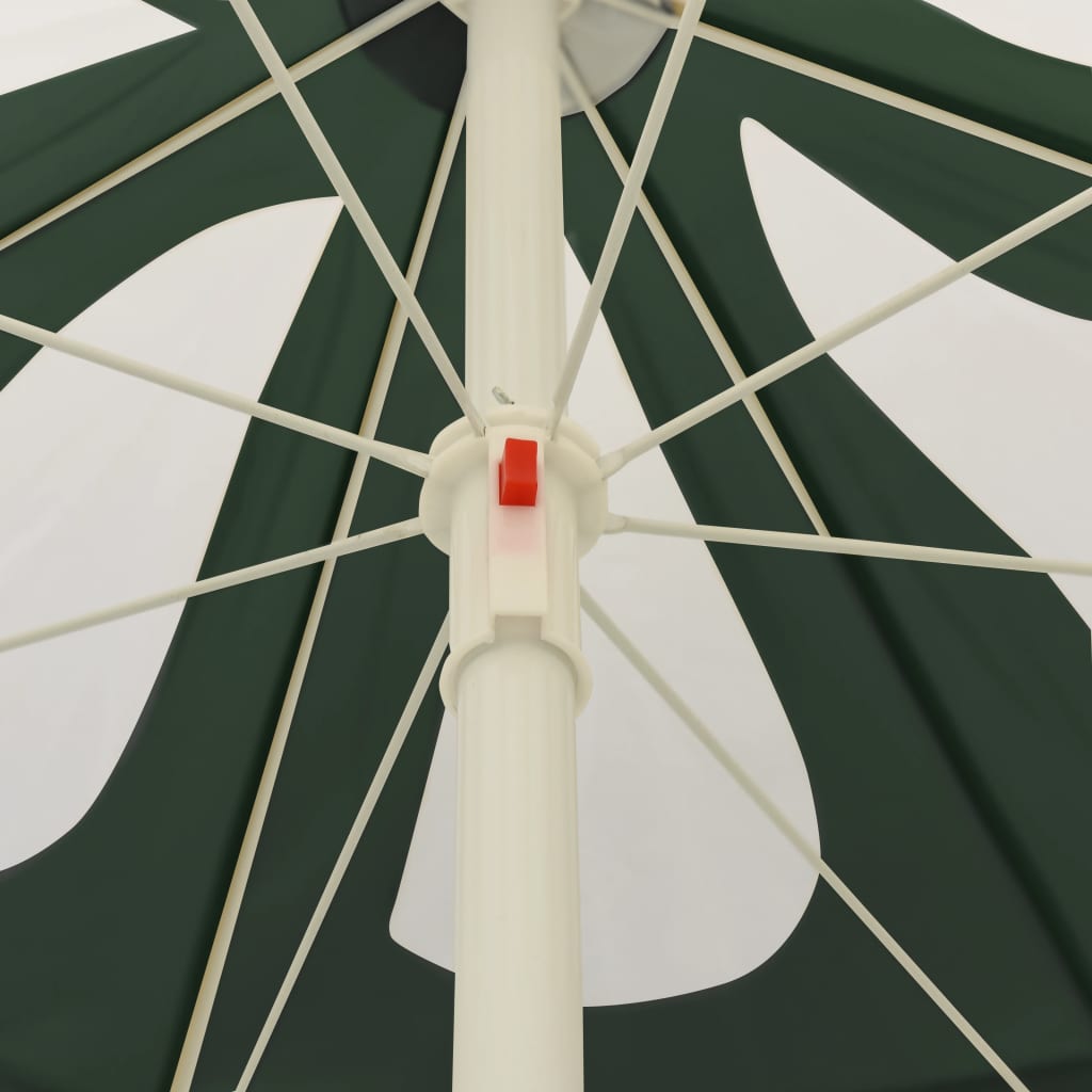 vidaXL Beach Parasol Green 240 cm