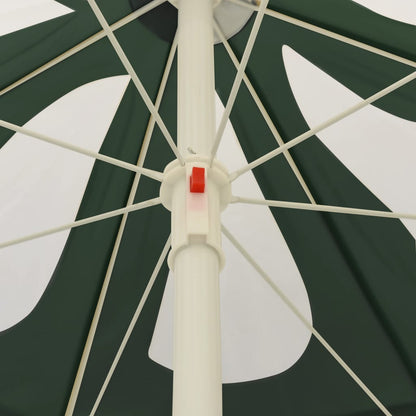 vidaXL Beach Parasol Green 240 cm