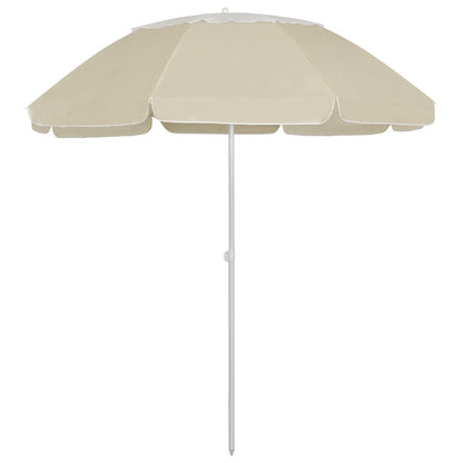 vidaXL Beach Parasol | Sand Yellow | Polyester | 300 cm | Tiltable