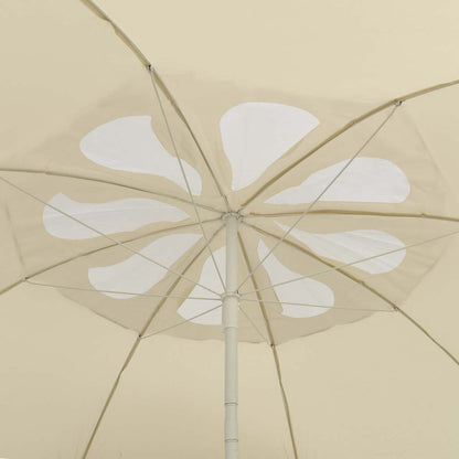 vidaXL Beach Parasol | Sand Yellow | Polyester | 300 cm | Tiltable