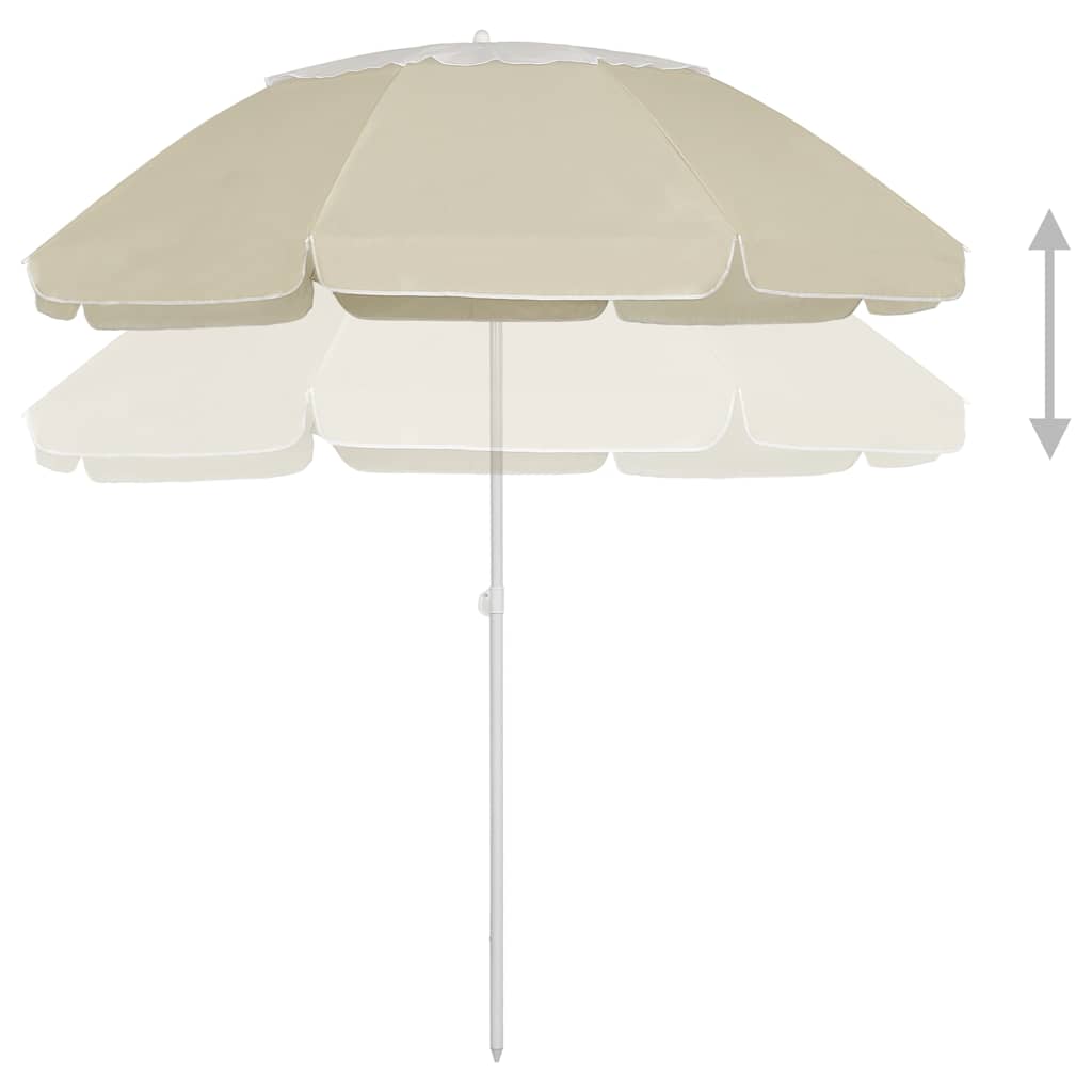 vidaXL Beach Parasol | Sand Yellow | Polyester | 300 cm | Tiltable