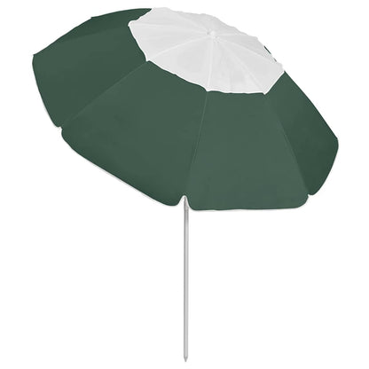 vidaXL Beach Parasol | Green | Polyester | 300 cm | Tiltable | Beach Parasol