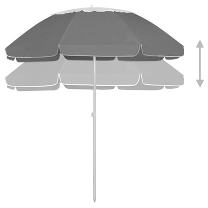 314718 vidaXL Beach Parasol Anthracite 300 cm