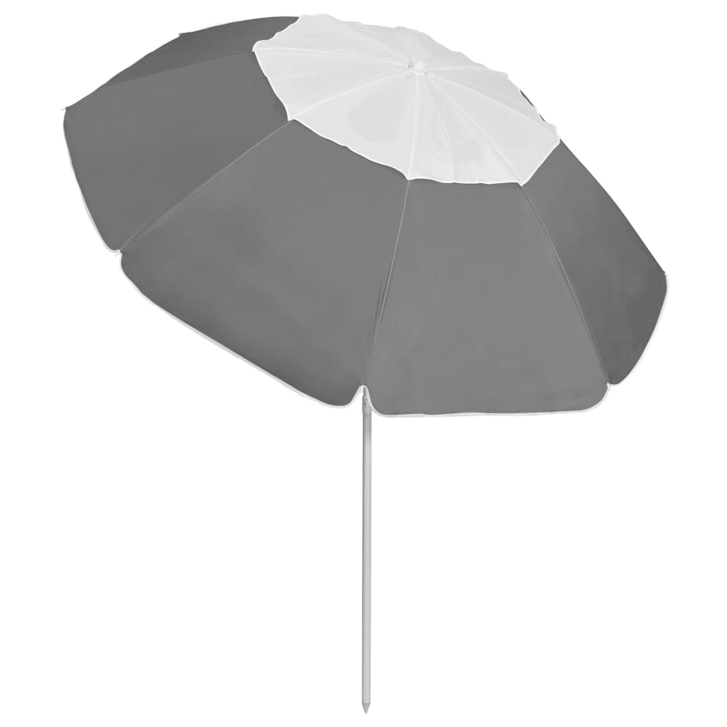 314718 vidaXL Beach Parasol Anthracite 300 cm
