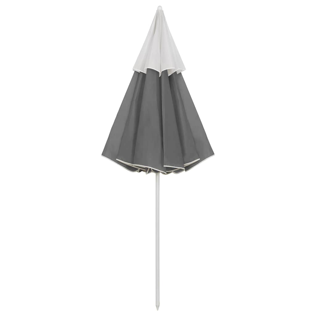 314718 vidaXL Beach Parasol Anthracite 300 cm